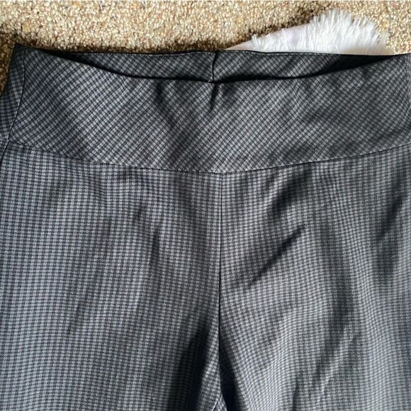 Donna Degnan Pull On Pants Checkered Black Straight Elastic Waist Women’s Size 6 - Picture 3 of 10